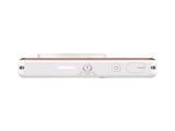 Zoemini S2 side controls with power and auto buttons, rose gold trim