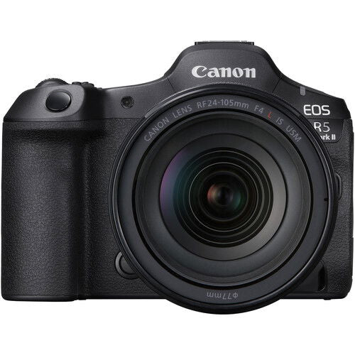 EOS R5 Mark II mirrorless camera kit, front view with 24-105mm lens