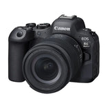 Aparat foto Canon EOS R6 Mark II cu obiectiv montat, carcasă neagră