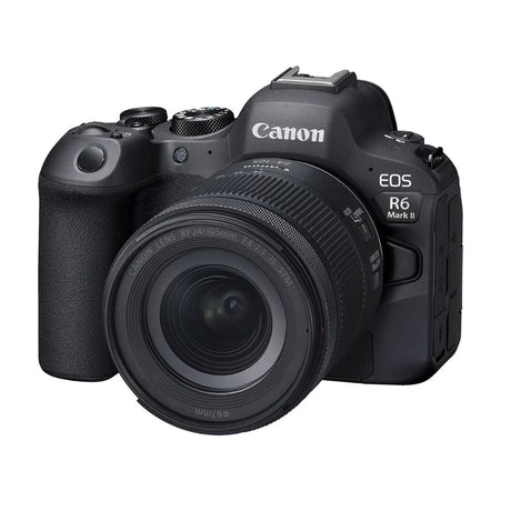 Aparat foto Canon EOS R6 Mark II cu obiectiv montat, carcasă neagră