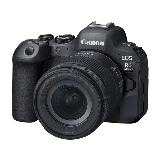 Aparat foto Canon EOS R6 Mark II cu obiectiv montat, carcasă neagră