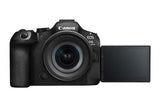 Aparat foto Canon EOS R6 Mark III cu ecran rabatabil și obiectiv, negru