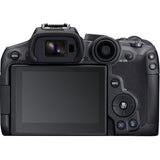 Aparat foto mirrorless, carcasă neagră, ecran LCD mare și butoane
