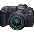 Aparat foto Canon EOS R8 cu obiectiv RF 24-50mm.