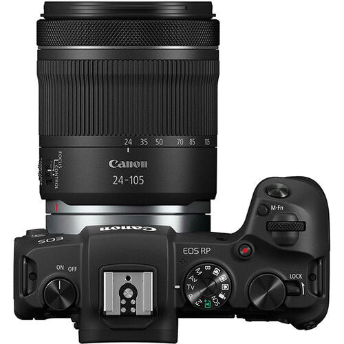 Aparat foto Canon EOS RP cu obiectiv 24-105mm, vedere laterală
