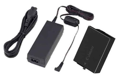 Kit alimentator LP‑E10: adaptor AC, cablu și acumulator (negru)