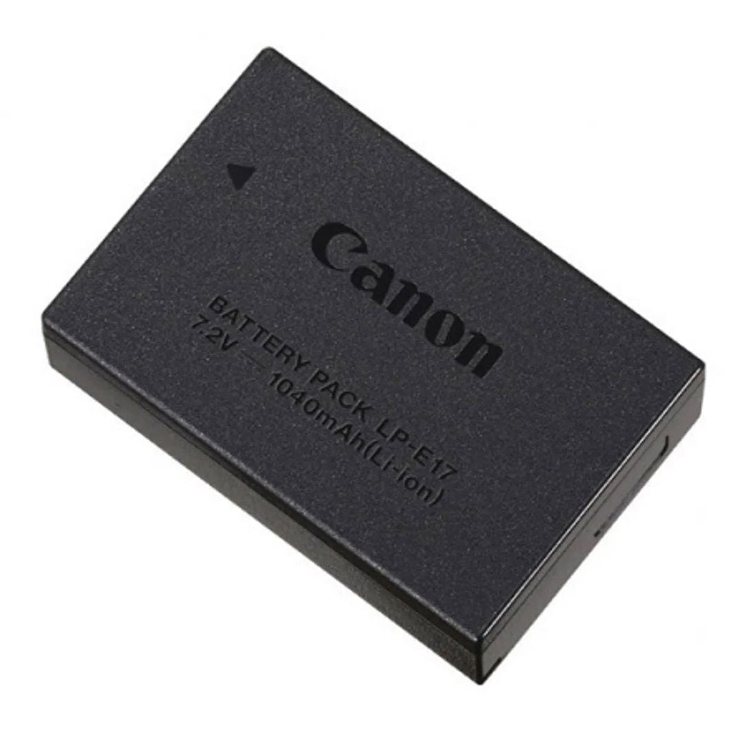 Acumulator LP‑E17 pentru DSLR și mirrorless, acumulator negru cu inscripții Canon
