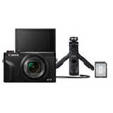PowerShot G7 X Mark III vlogging kit: camera, grip, tripod mount and 64GB SD card