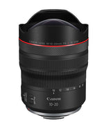 RF 10-20mm f/4 L IS STM lens, textured barrel, red accent ring