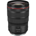 Canon RF 24-70mm F2.8 lens in black with textured grip and red accent ring