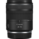 RF 28-70mm F2.8 IS STM lens body, black with ribbed grip and 28–35–70 labels
