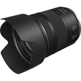 RF 28-70mm F2.8 IS STM lens with front hood and ribbed rings, black