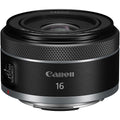 Canon RF 16mm F2.8 STM lens front, textured ring and glass element