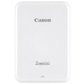 Compact white photo printer with front logo and Zoemini text