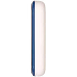 Zoemini 2 portable photo printer profile view, navy edge and white body