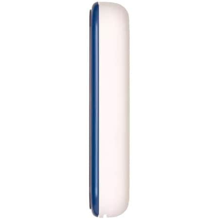 Zoemini 2 portable photo printer profile view, navy edge and white body
