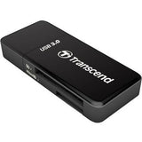 USB 3.0 SD + microSD card reader, dark gray/black with dual card slots