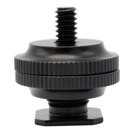 Adaptor patină negru cu filet șurub 1/4 și suprafață canelată de prindere