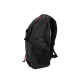 Andex 1 sling camera backpack, black side view with adjustable strap and mesh panel