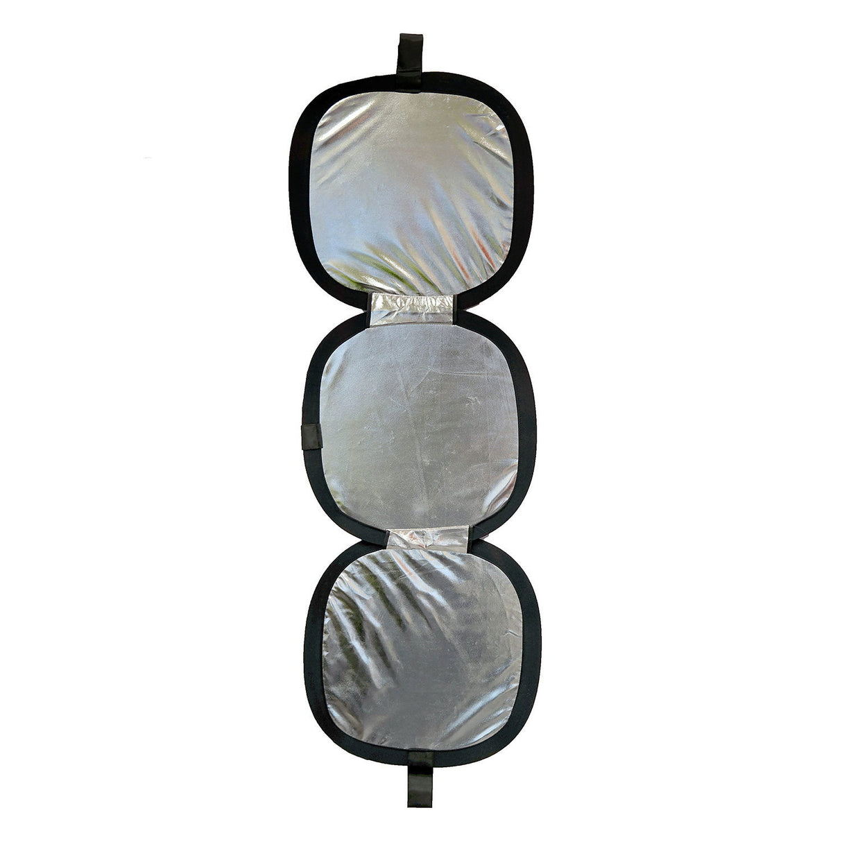 Card reflector 3 în 1: panouri ovale argintii, față reflectorizantă