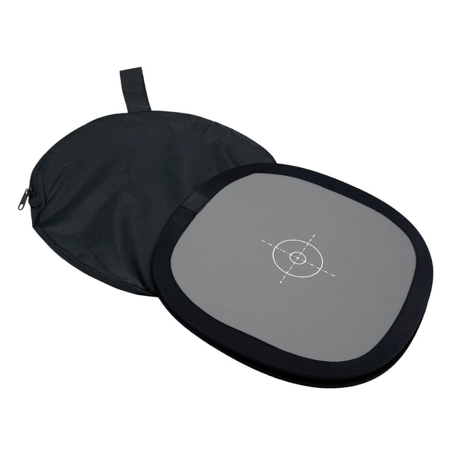 Card reflector pliabil 3 în 1: negru cu față gri, panou oval