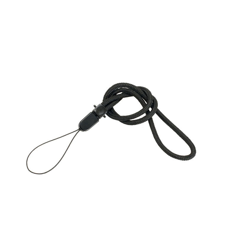 Curea de mana neagra cu prindere din plastic si snur impletit