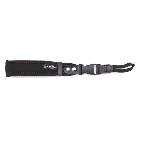 Curea neopren neagra cu suport lat si curea reglabila, cusaturi rosii