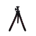 Flexstar 25 mini flexible tripod, black with red bands, upright with ball head