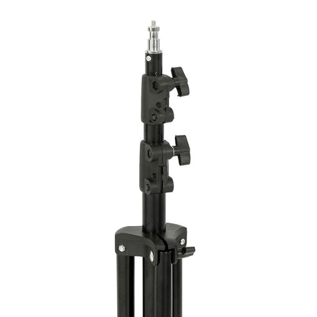 Light stand LS-3 close-up of pole locks and adjustable knob handles