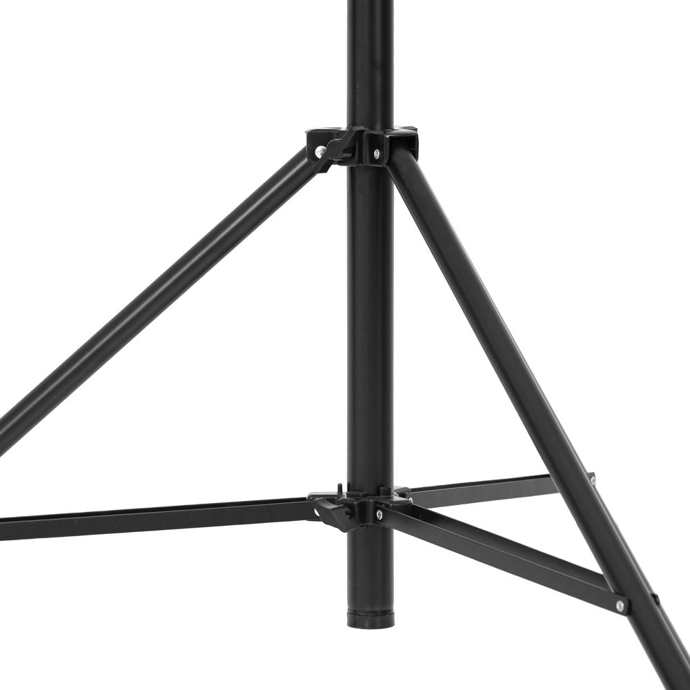 Light stand LS-6 close-up of tripod hinge and metal support bars