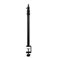 Black telescopic rod with mounting clamp, 110 cm stand bracket