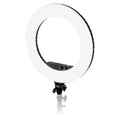 45cm LED ring light with white outer ring and black control panel, PRO model