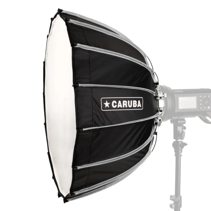 60cm beautydish with quick-assembly mount, black exterior and white inner diffuser