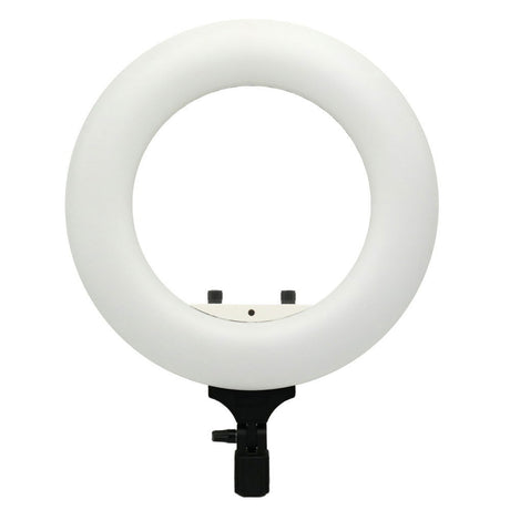 30cm LED ring light with phone holder, white ring and black stand