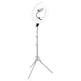 45cm LED ring light on tripod stand with bicolor ring and phone mount