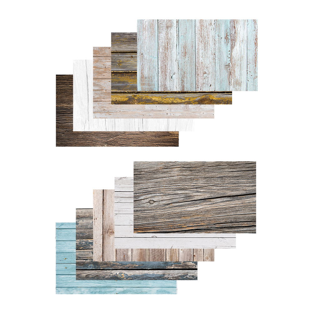 Caruba Wood Set fundal 10 modele din hartie plastifiata 57 x 87cm - View 1