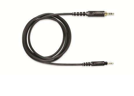 Dual 3.5mm audio cables with black connectors and strain relief