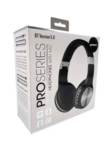 Retail box for foldable wireless Bluetooth 5.0 over-ear headphones, includes cable