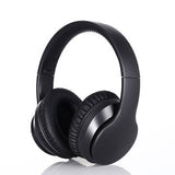 Foldable wireless Bluetooth 5.0 noise-canceling headphones, black over-ear design