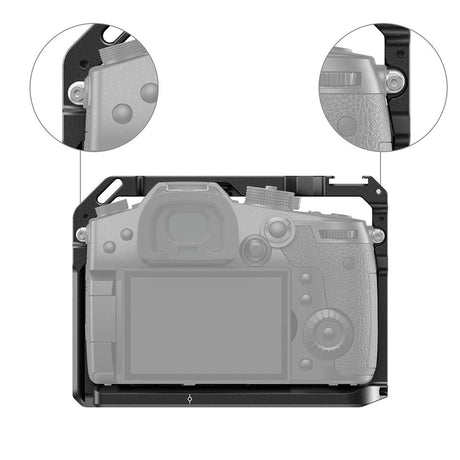Colivie pentru Panasonic GH5/GH5S, vedere din spate cu zonă pentru ecran
