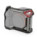 Camera cage for Sony A7 III/A7R III with top plate, side cutouts, grey metal