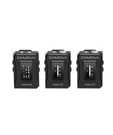 Set of wireless mic units in black housings: Vocal X RX and Vocal X TX labels.