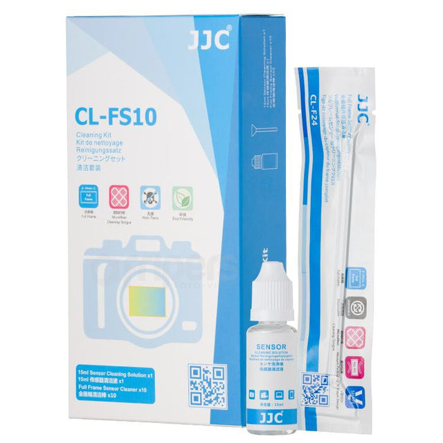 Full frame sensor cleaning kit, CL-FS10, with solution bottle and swab pack