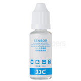 15 ml sensor cleaning solution bottle with white ribbed dropper cap