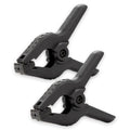 L-shaped background clamp set of 2, black plastic handle and screw knob