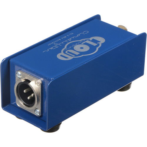 Cloudlifter CL-1 mic preamp, blue metal box with XLR input