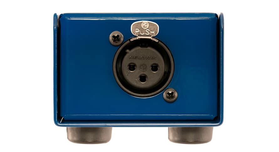 Cloudlifter X preamp rear panel with XLR-style socket and PUSH button