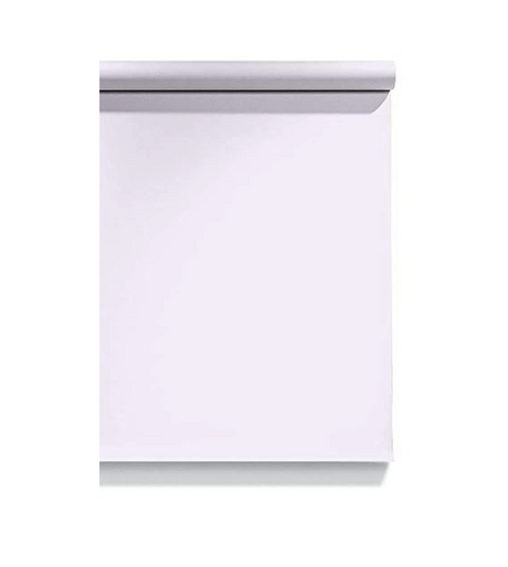Photo backdrop roll in Arctic white, 1.35 x 10 m, with top and bottom bars