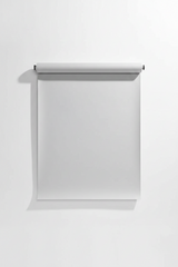 Fundal foto Arctic White alb, rulou cu bară de sus, material neted