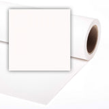 White photo backdrop paper roll with flat sheet, 2.72 x 11m